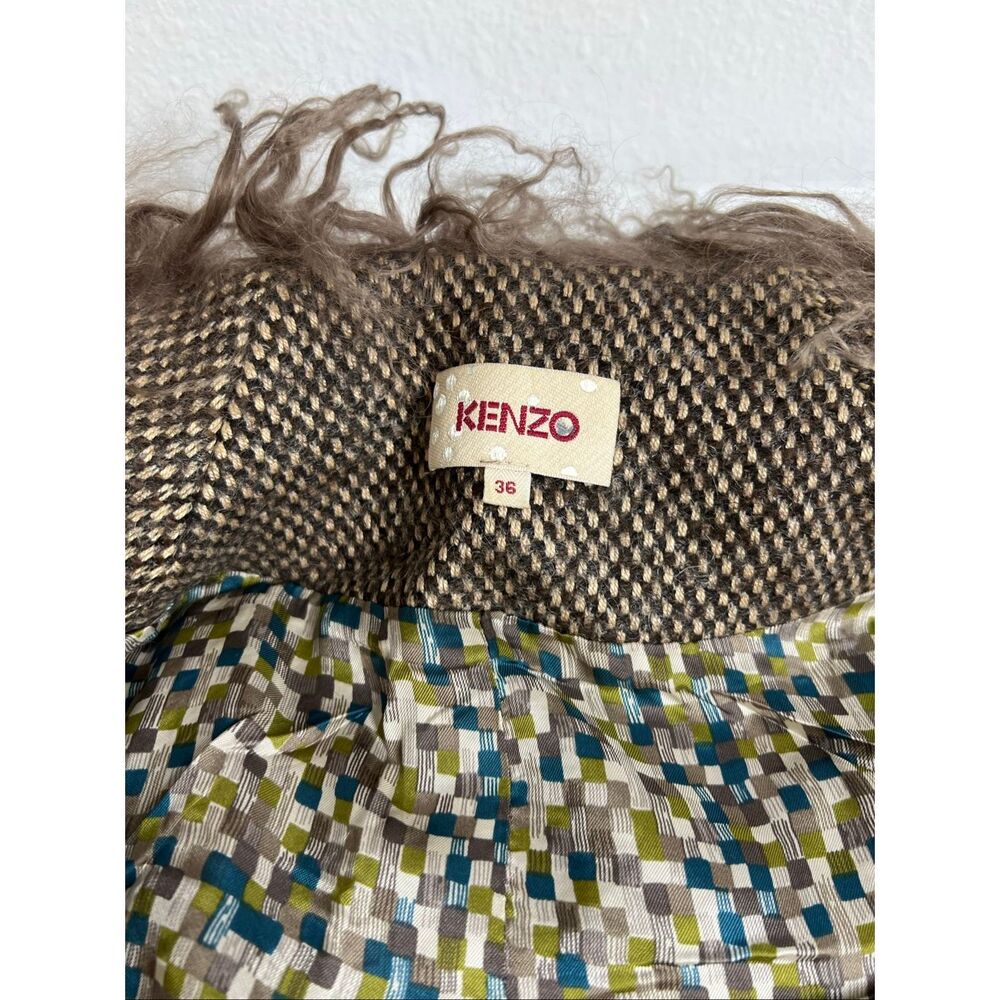 Kenzo Brown Mongolian Shearling Fur Jacket - Picture 8 of 14